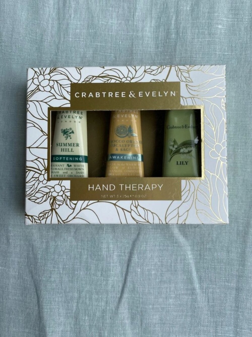 NWT Crabtree & Evelyn Summer Hill Tarocco orange lily hand therapy creams set